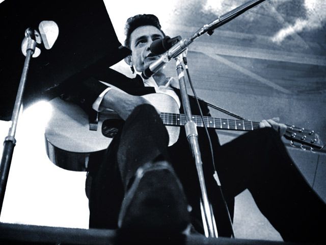 폴섬 감옥의 쟈니 캐쉬 Johnny Cash at Folsom Prison 사진