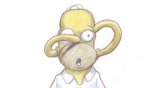 호머의 얼굴 (심슨 가족 카우치 개그) Homer\'s Face (couch gag from \