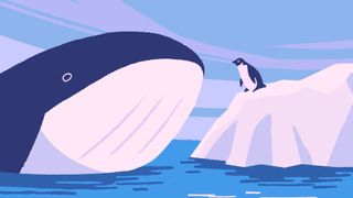 펭귄과 고래 Penguin and Whale 사진