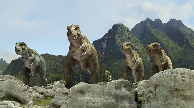大恐竜時代　タルボサウルスVSティラノサウルス劇照