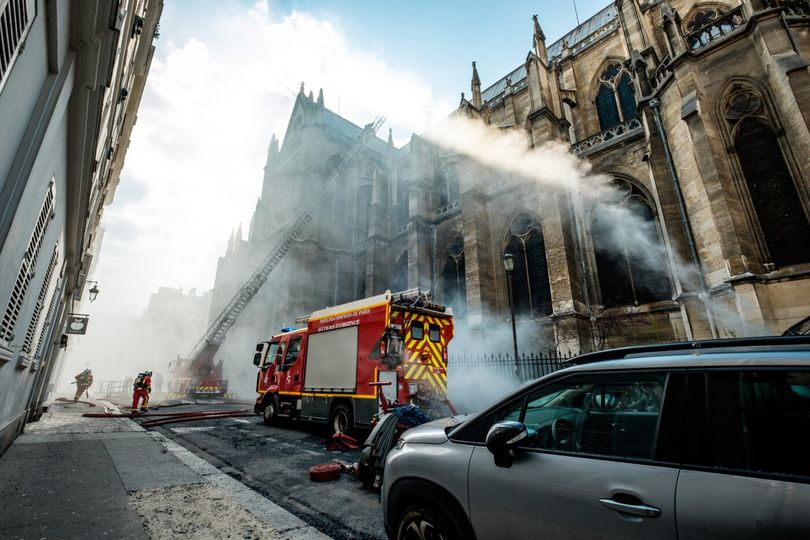 노트르담 온 파이어 Notre Dame on Fire Foto